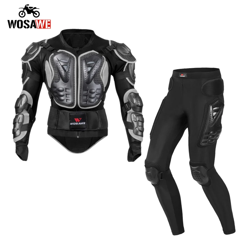 

WOSAWE Motocross Protective Armor Jacket set Full Body Protective Gear motorcyclist Moto Body Protector Motorcycle Armor suit