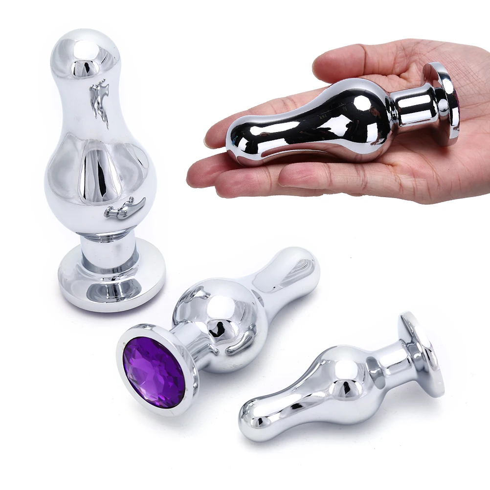 Металлическая Анальная пробка S/M/L Анальный силиконовый расширитель массажная