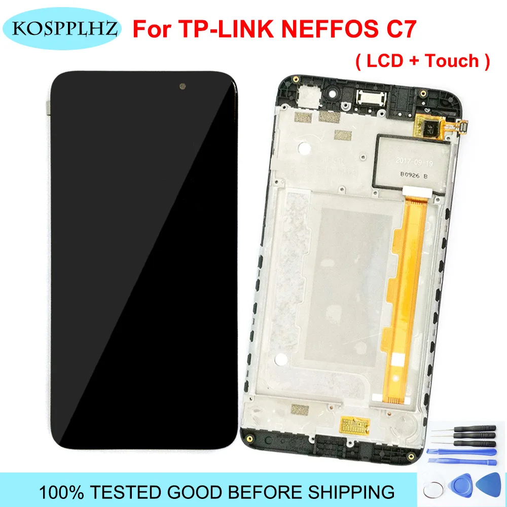 ЖК дисплей с рамкой для TP LINK Neffos C7 TP910C TP910A + сенсорный экран дигитайзер сборка