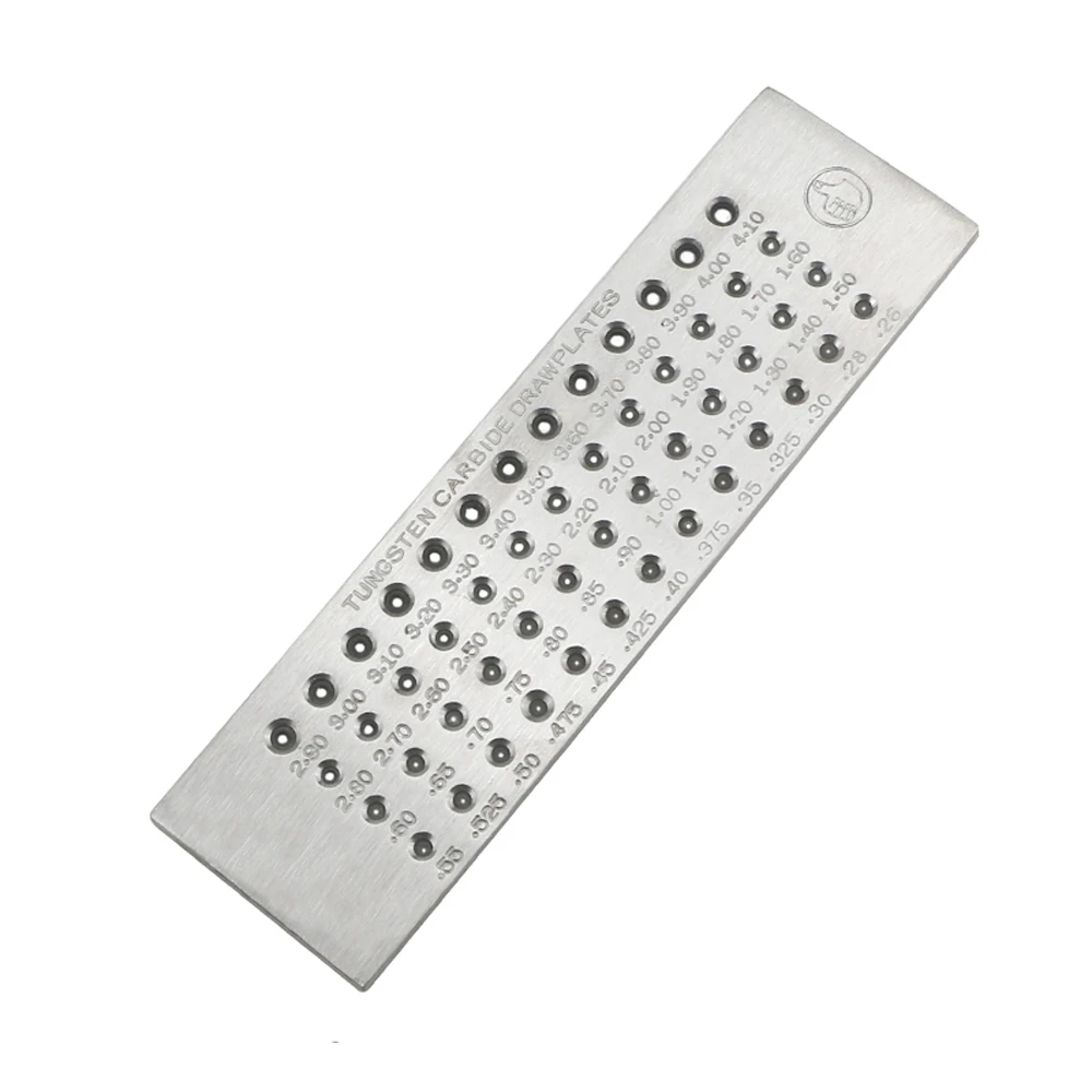 

52 Holes 0.26-4.10mm Carbide Wire Drawplate for Jewelry Making Round Shape Drawplate Jewelry Tools Gold and silver wire drawing
