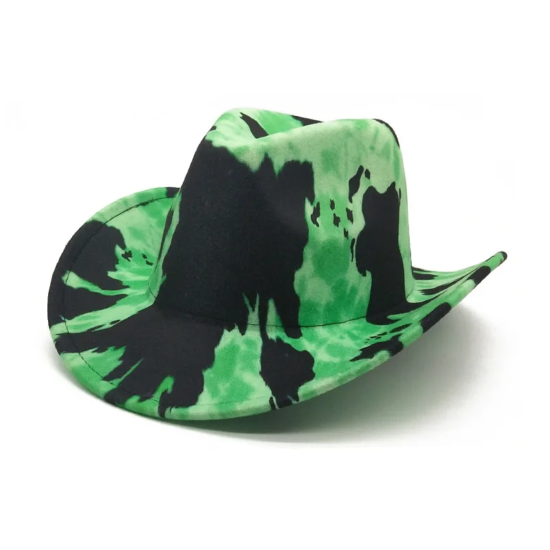 Оптовая продажа ковбойская шляпа флуоресцентная зеленая для верховой езды