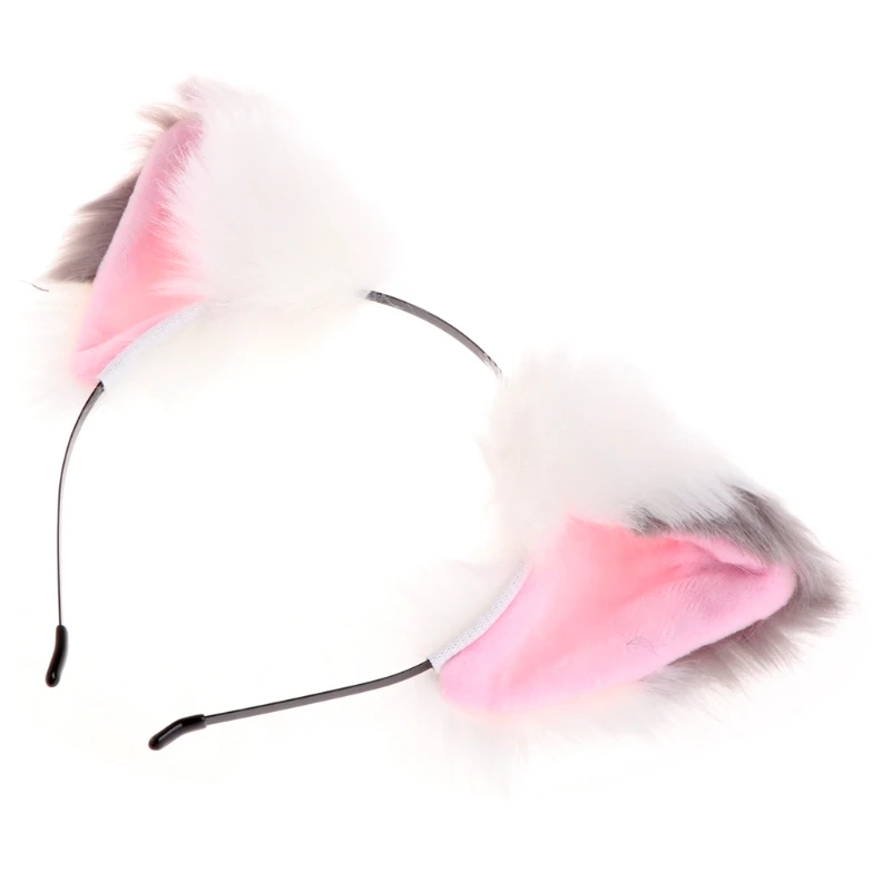 Повязка на голову из искусственного лисьего меха с кошачьими ушками | Красота и