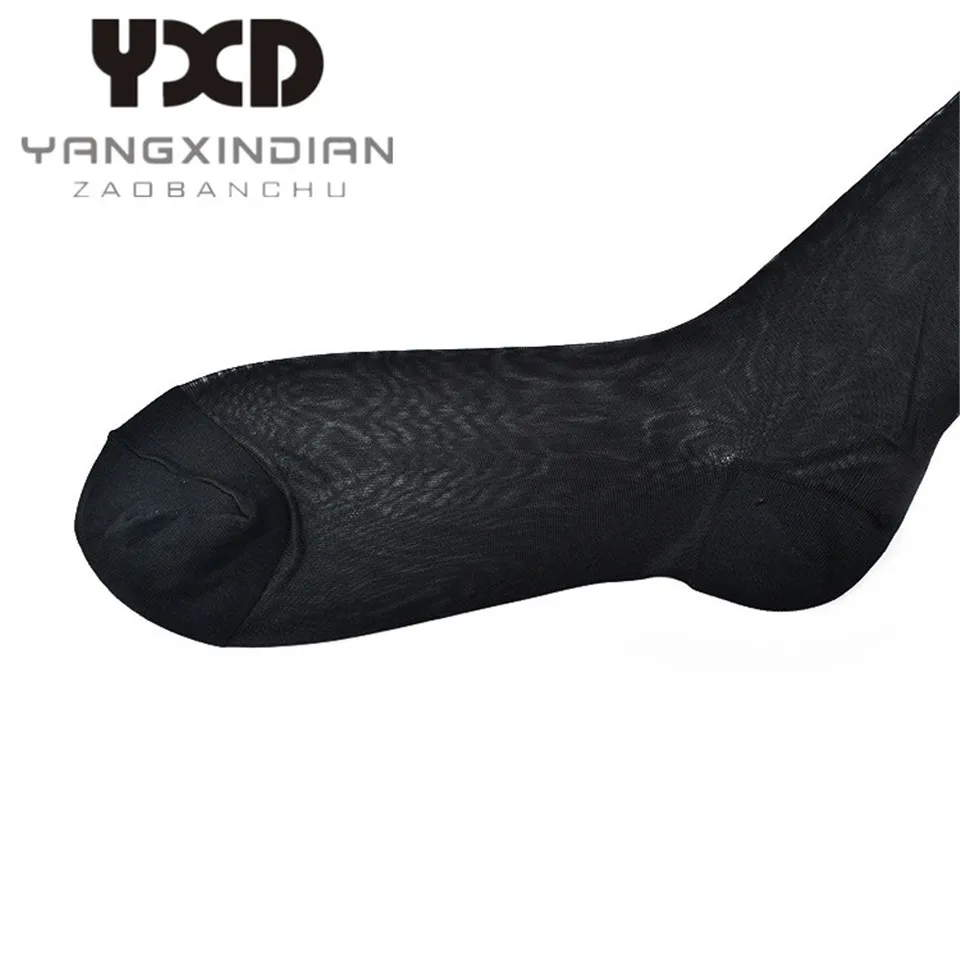 Черные прозрачные носки летние мужские чулки 2020 деловой костюм для официального