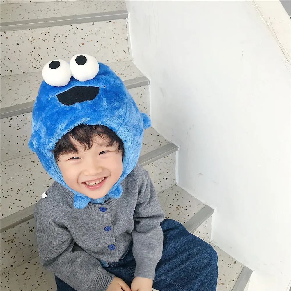 Tonytaobaby/Новая зимняя детская одежда для мальчиков и девочек хлопковая шляпа для маленьких девочек с мультяшным принтом