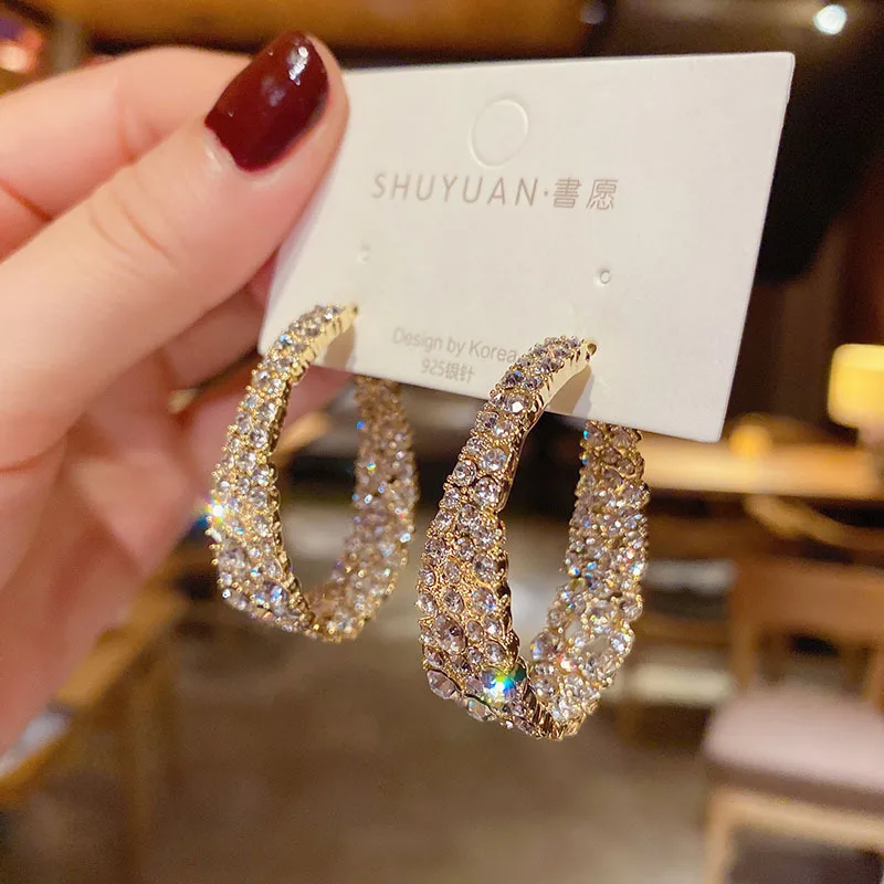 

2021 New style show face small high-end atmosphere decoration fashion women temperament personality exaggerated ear ring women