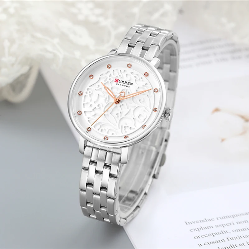 Top Brand CURREN Watches Women Classy Dress Gold Wristwatch with Stainless Steel Female Clock 2019 Fashion Luxury Ladies Watch | Наручные