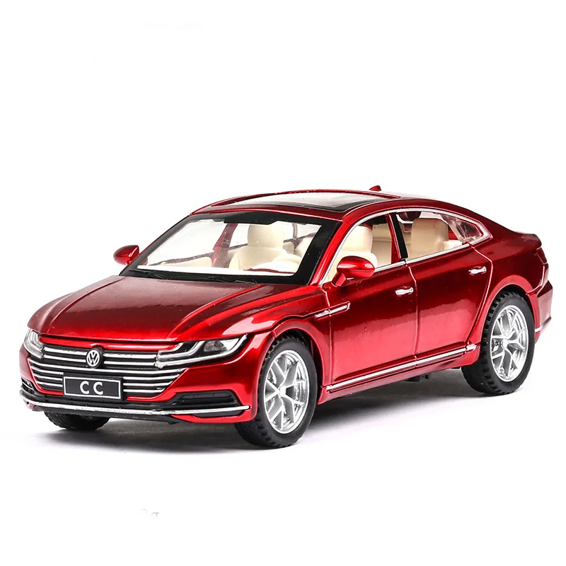 High Simulation Diecast Model Car CC 1:32 Metal Alloy Cars Lights Boys Toys Vehicles Gifts For Kids Children - Цвет: Красный