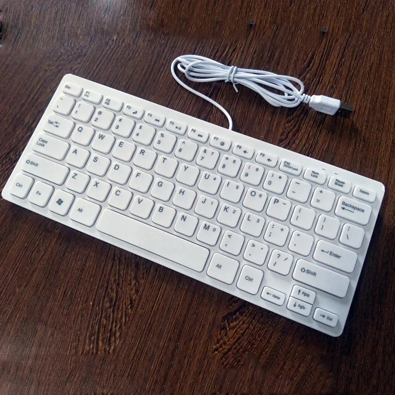 1 шт. 2,0 Мини клавиатура Проводная QWERTY ультра тонкая клавиатура для компьютера ПК оборудования