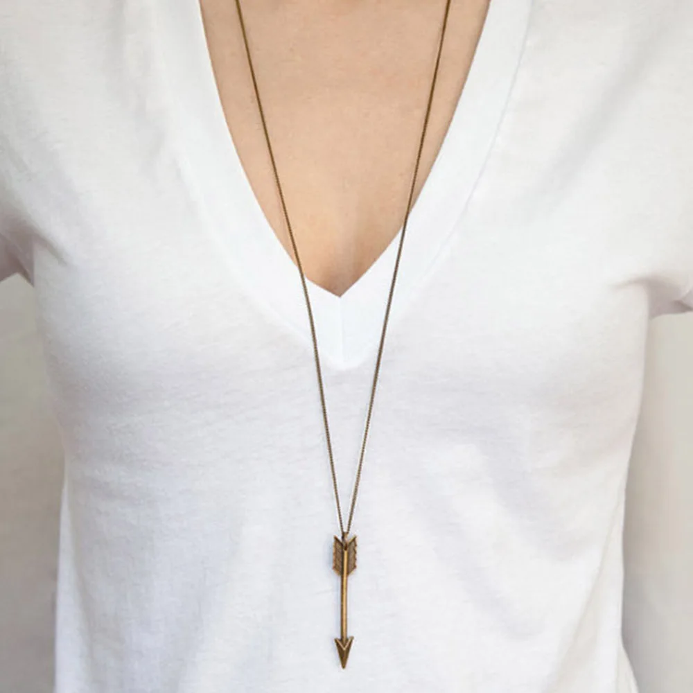 Женское Ожерелье в стиле ретро длинное ожерелье богемном с головой меча 2019 |