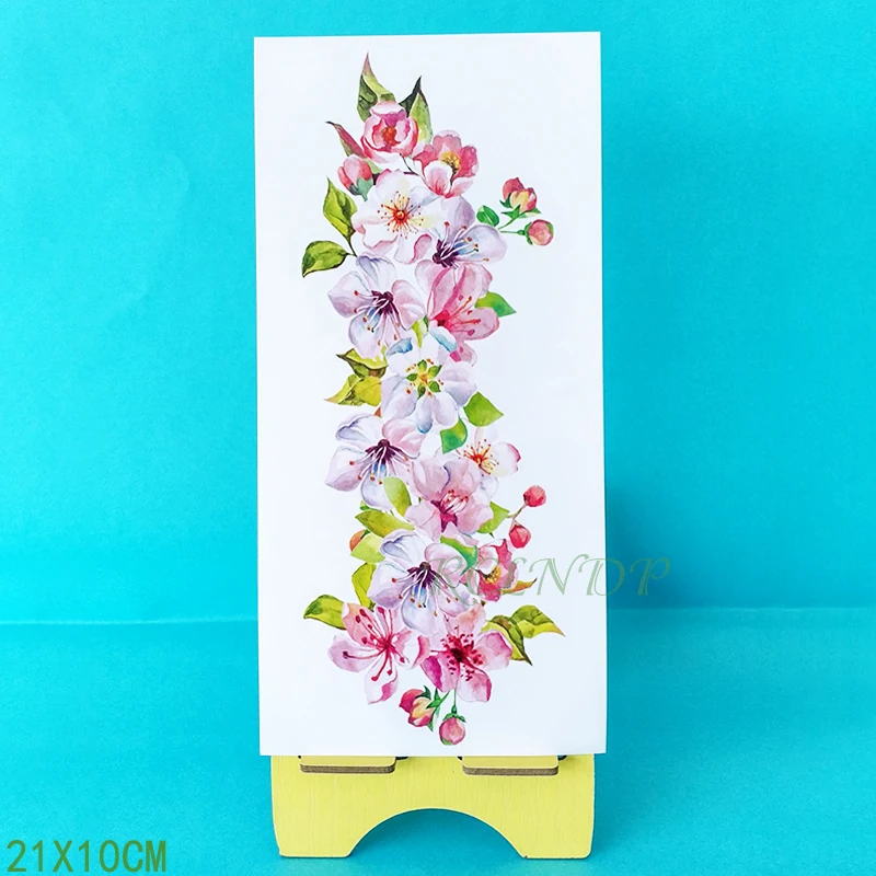 

Waterproof Temporary Tattoo Sticker flower rose Peach blossom tatto stickers flash tatoo fake tattoos tatouage for girl women