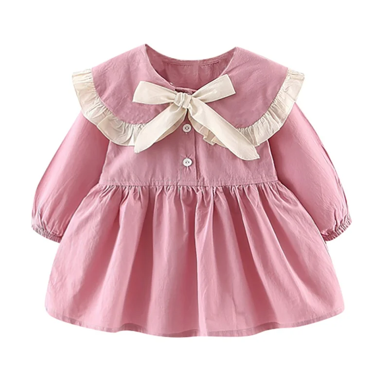 От 1 до 4 лет Одежда для маленьких девочек милое платье новое осеннее принцессы с