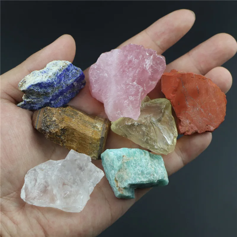 1 комплект натуральный хрустальный камень семь чакр черная ткань мешок большая