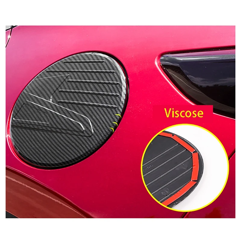 

for Mazda CX-30 CX30 2020 ABS Carbon Fiber Fuel Tank Cap Cover Trim Gas Tank Protector Sticker Car Styling