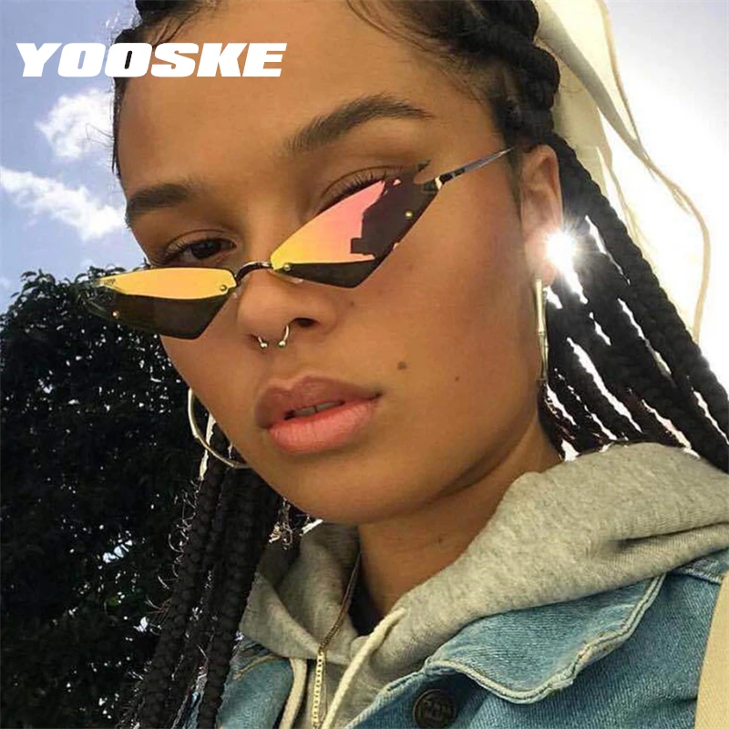 YOOSKE пикантные солнцезащитные очки кошачий глаз женские маленькие треугольные