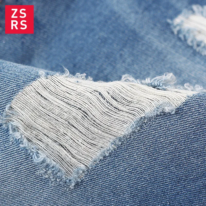 

Zsrs 2020 Women Jeans for women High Elastic Jeans Female Ripped Jeans Hole Ankle Pencil Pants Stretch Streetwear Trousers