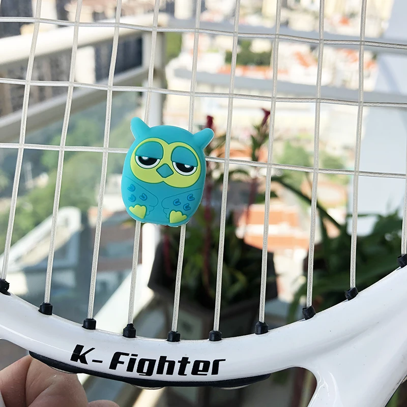 

Free Shipping Tennis racket shock absorber 5pcs/lot Tennis Vibration Dampener Small Owl Cute Tennis Dampener 2018 New Arrival