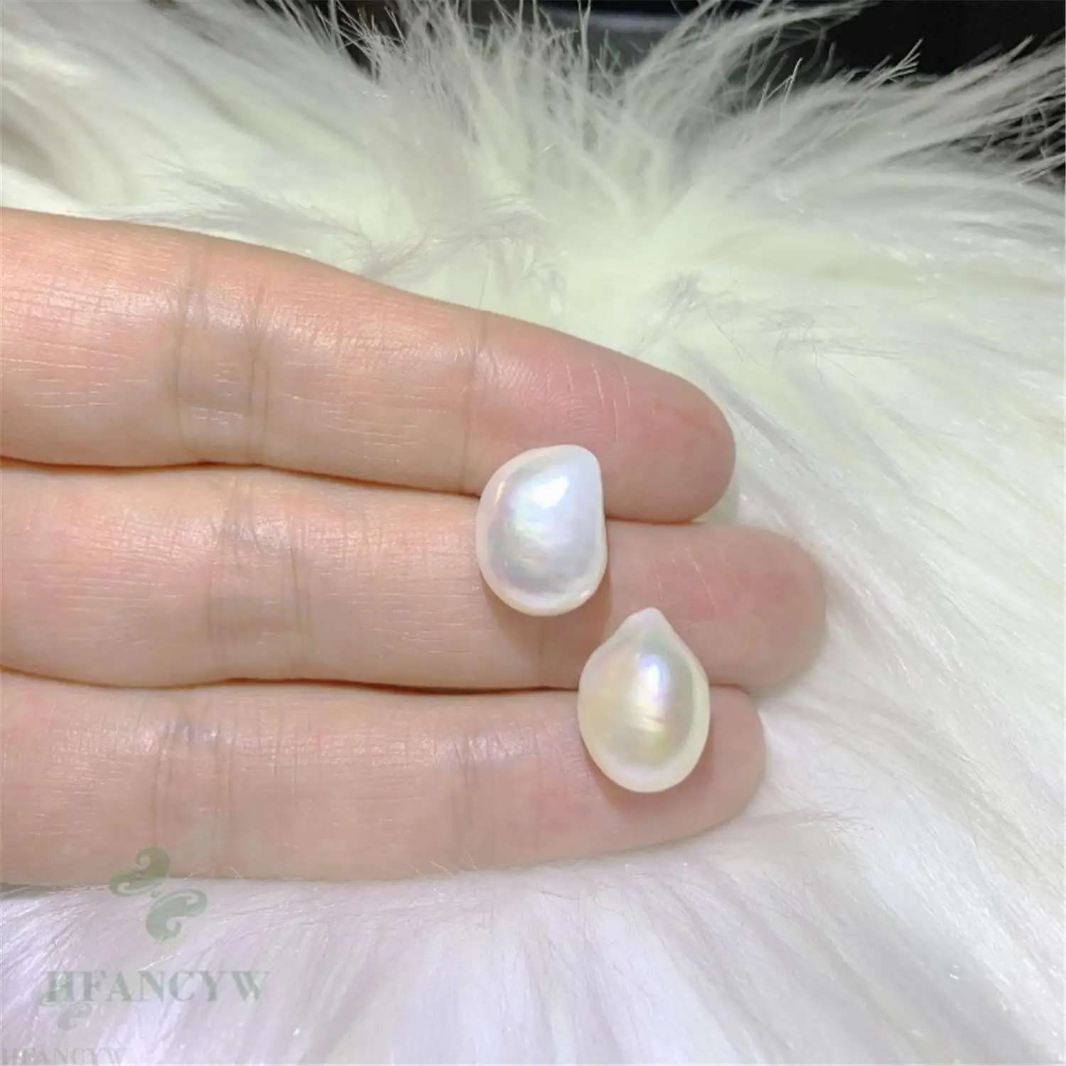 

White Baroque Pearl Earring Silver Ear Stud Gift Dangle Natural Earbob AAA Flawless Mesmerizing Classic Jewelry Luxury Wedding