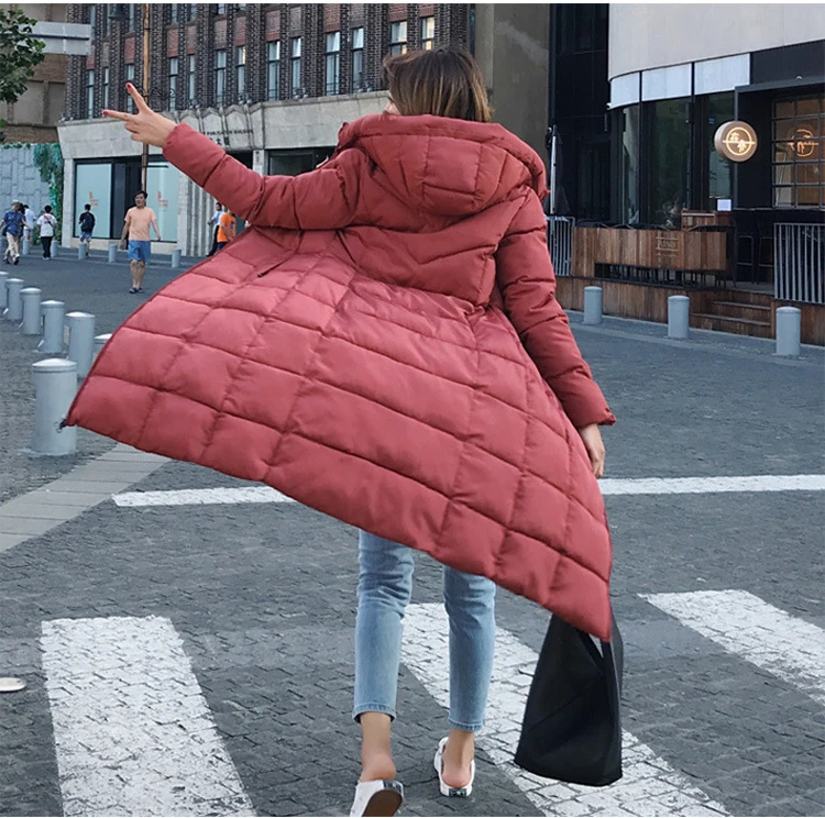 Размера плюс L-6XL зимняя куртка для женщин пальто 2019 конфеты Цвет пуховая на