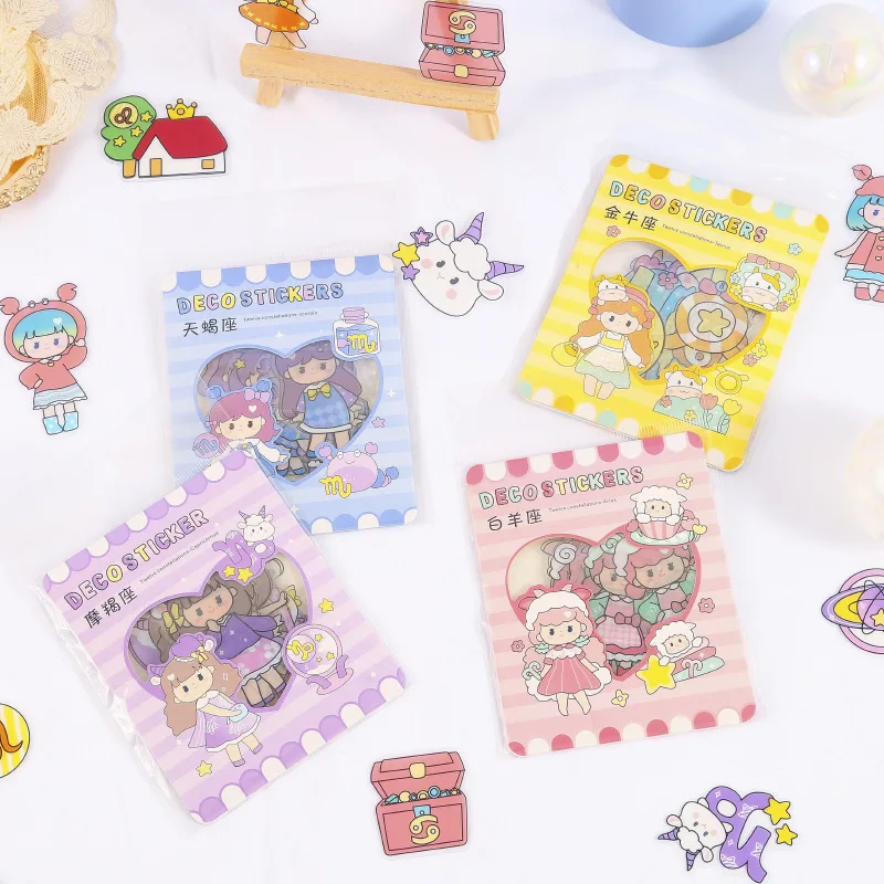 

40 pcs/pack Twelve constellations Decorative PVC Stickers Scrapbooking diy Label Diary Stationery Album Cup Phone sticker