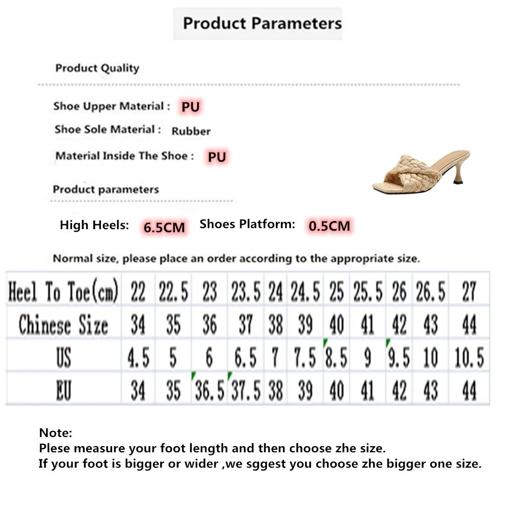 

Square Toe Braided High Heels Sandals Luxury Designer Runway Party Open Toe Beach Slippers New Chic Sexy Summer Women Shoes