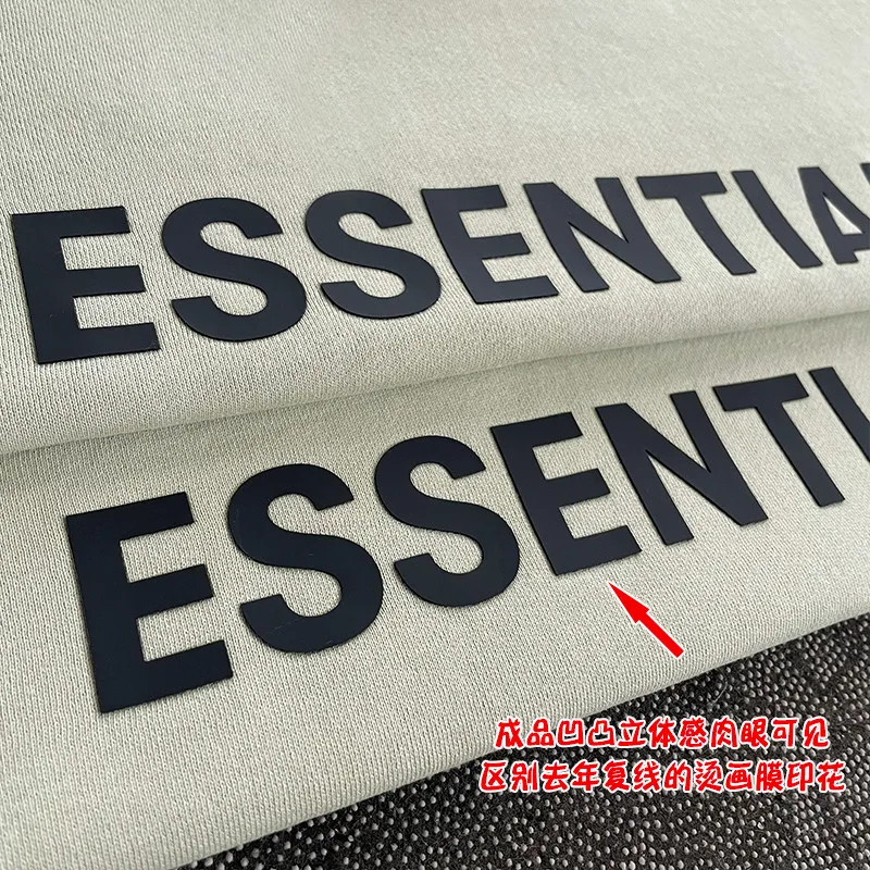 

Reflective Heavy Fabric Essentials Hoodie Men Women 1:1 Matcha green Sweatshirts Hip Hop Loose Essentials Pullover Hoody