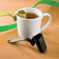 1pc tea strainer herbal spice infuser filter clip on teaspoon shape colander tea strainers teaware supplies