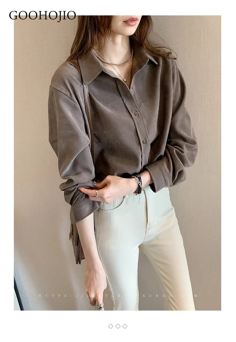 

Women Blouses Turn-down Collar Spring Shirts Plaid All-match BF Batwing-sleeve Loose Outwear Harajuku Female 4 Colors Chic New
