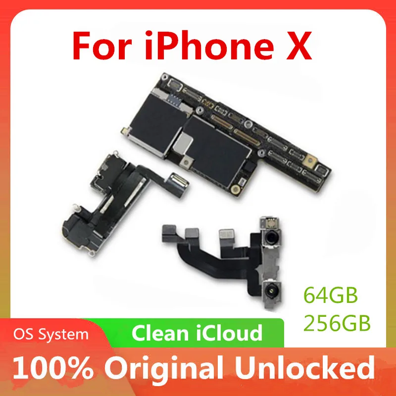 Фабрика разблокирована для iphone X материнская плата без/с лицом ID логическая MB iPhone