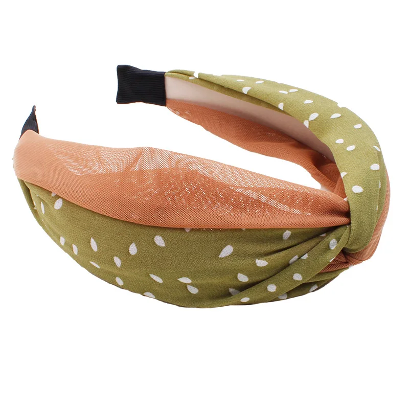 

2021 New Women Headband Twist Hairband Girl Wave Dot Headbands Cross Turban Hairbands Headwear Hair Hoop Girls Hair Accessories