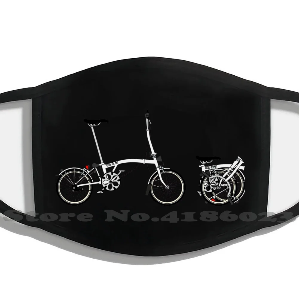 

Brompton Bicycle Men Women Washable Black Masks Face Mask Bike Bikes Cycle Cycling Bicycle Fixie Fixed Gear Vintage Retro