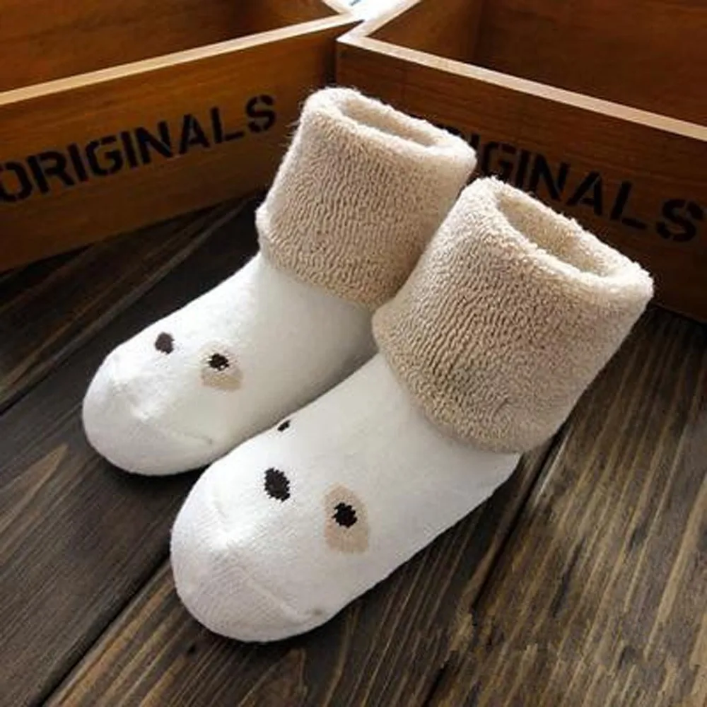 Kids Infant Toddler Baby Boys Girls Cartoon Animals Anti-slip Knitted Warm Socks For Non Slip | Детская одежда и обувь
