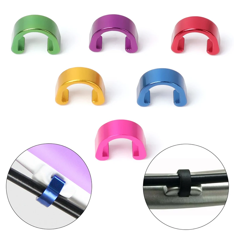 

5Pcs Bicycle Brake Derailleur Cable Line Ring Clasp C Shape Buckle Tubing Seat Frame Fixed