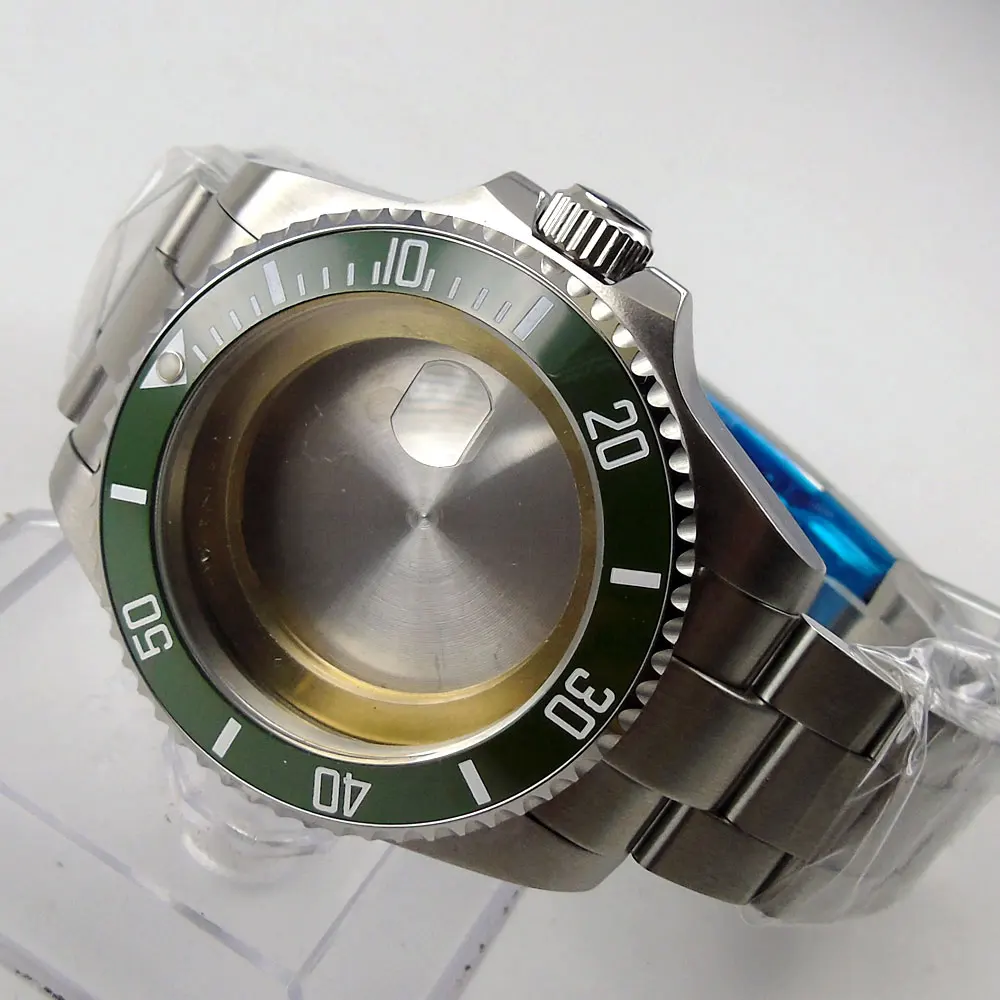 

Fit NH35 NH36 ETA MIYOTA 40mm Watch Case Sapphire Glass Without Magnifier Jubilee Strap Rotaing Bezel