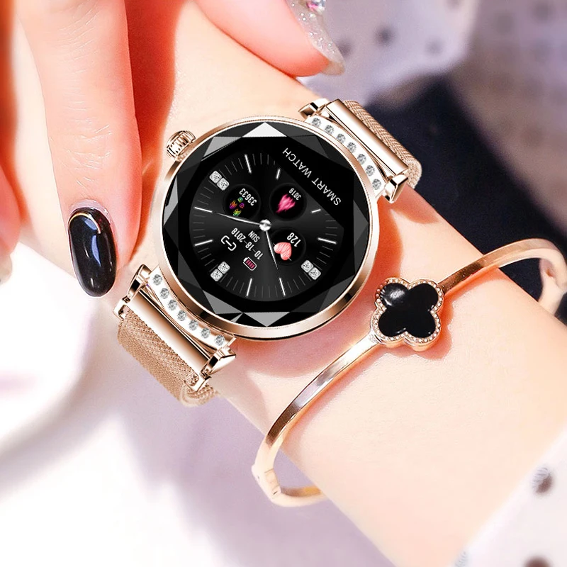 Женские Смарт часы FocuSmart H2 фитнес трекер с измерением артериального давления