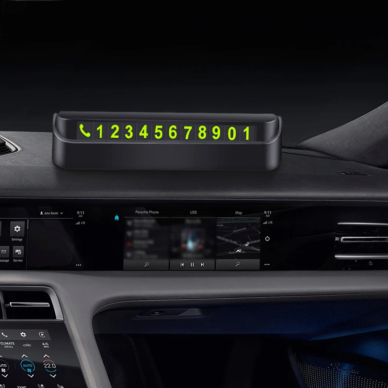 Hideable Car Phone Number Card Sticker Styling Telephone Magnet Flip Numbers Plate Park Stop Automobile Accessories | Автомобили и