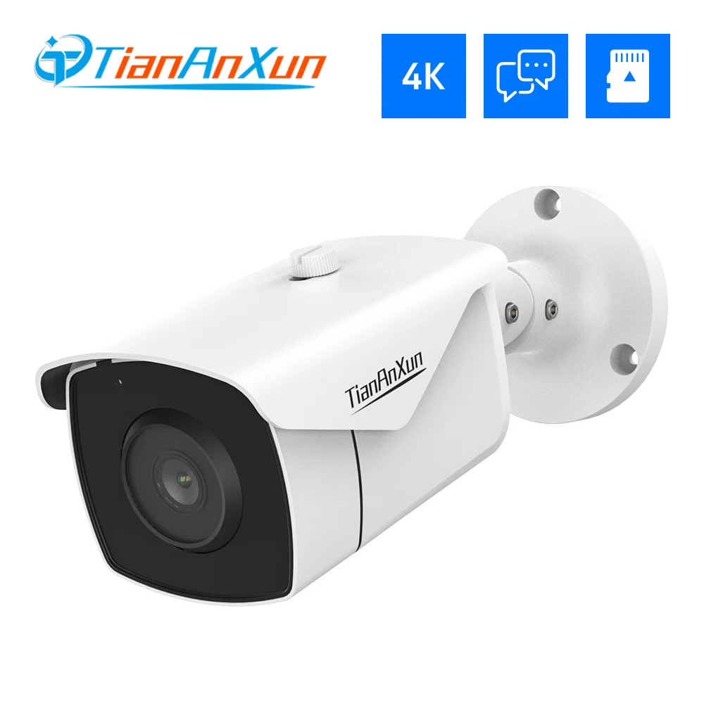 Tiananxun 8Mp 4K Ip Камера Poe 5Mp видеонаблюдения s на открытом воздухе дома двухстороннее