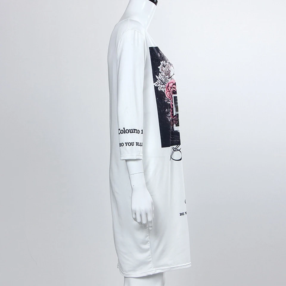 Плюс Сайз Очень Большой Мультфильм Принт 5XL Женщина Платья На Одно Плечо