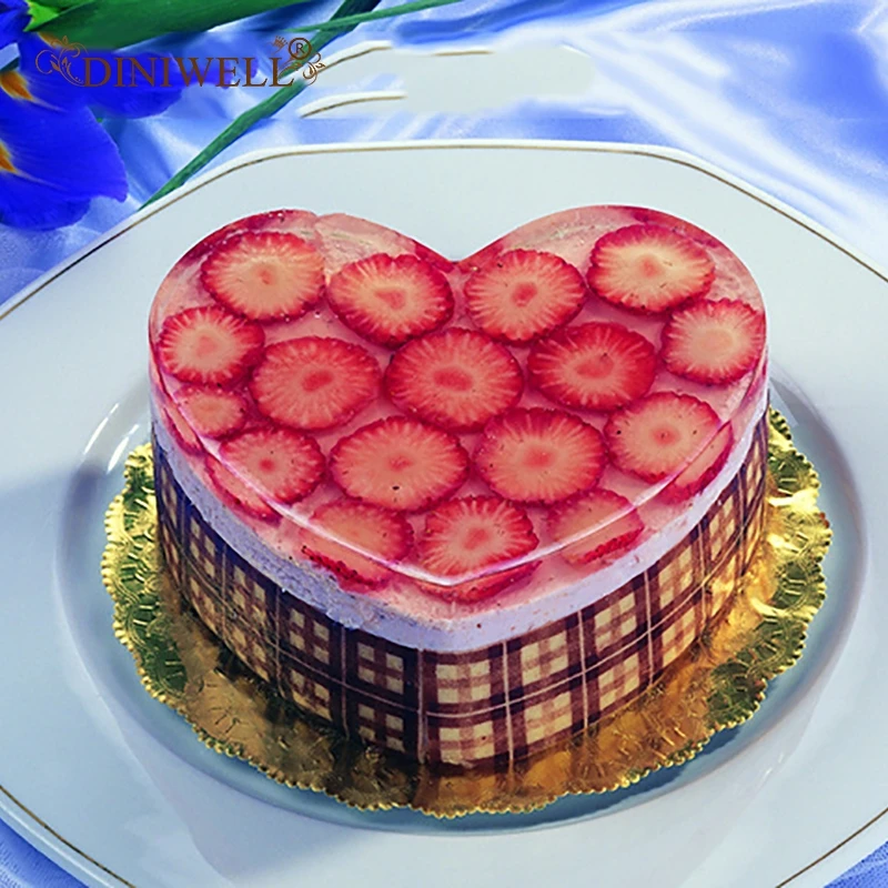 Алюминиевая форма в форме сердца для торта DIY Форма выпечки инструмент со съемным