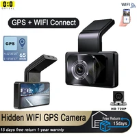 gmai70 dash cam car video recorder dual lens car dvr hidden camera with gps track and wifi connect to phone vehicle black box