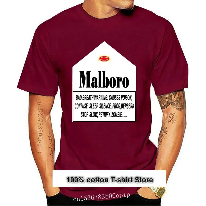 

Camiseta de alerta de Malboro para hombre y mujer, camisa de videojuego, camisetas