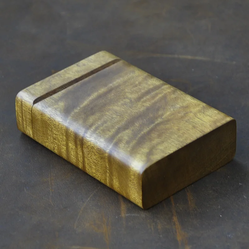 Сигаретная коробка из твердой древесины материал с отверстиями золотой наньму