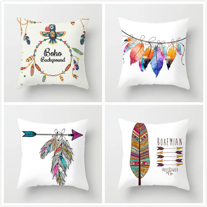 TTLIFE красочная наволочка с цветочным принтом для подушки перьями чехол