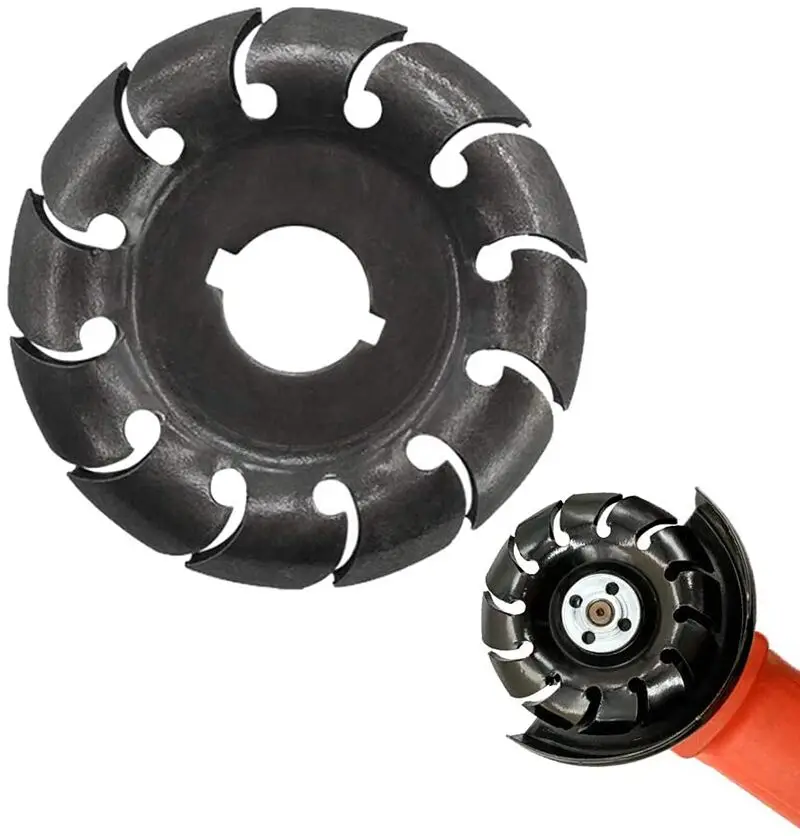 

1 Pc 90mm Manganese Steel 12 Teeth Wood Carving Disc 22mm Bore Grinder Wood Shaping Blade for 125 Angle Grinder Woodworking Tool