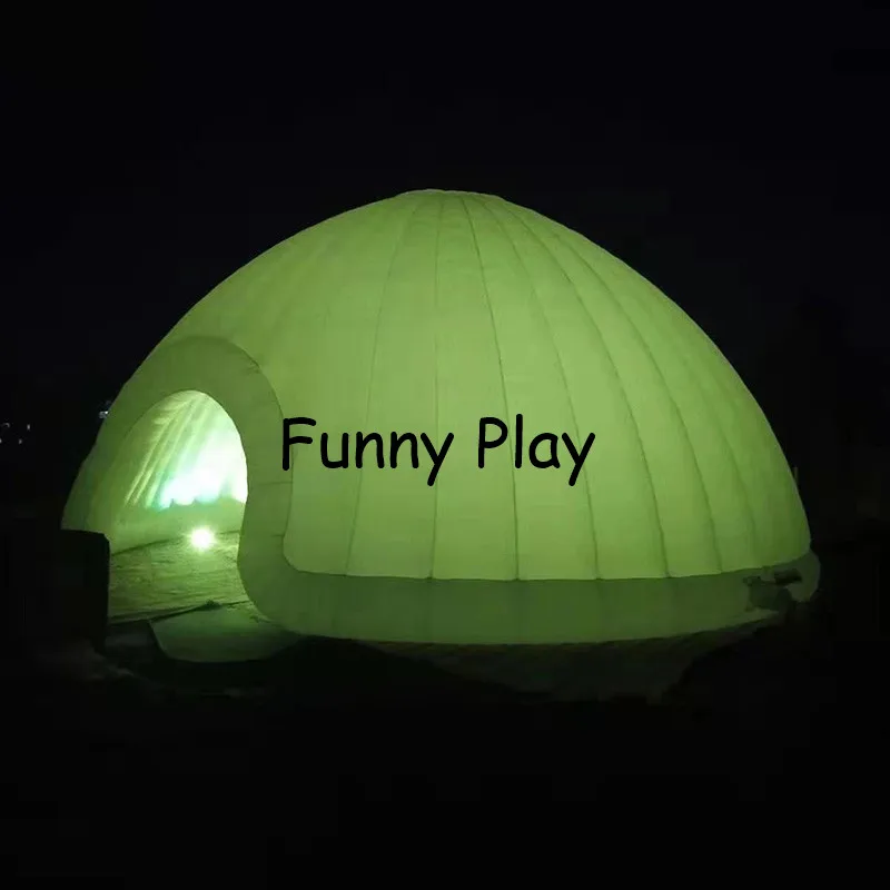 Надувной Igloo со светодиодный Ной подсветкой купольная палатка для