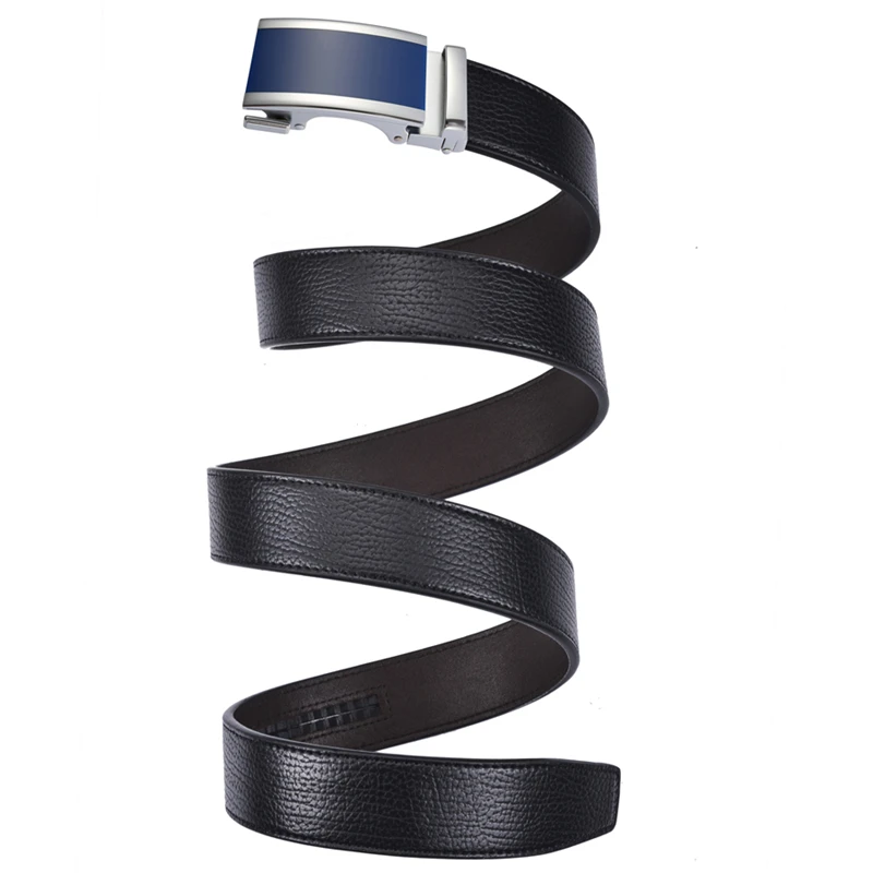 

Brown Genuine Leather Belts For Men Brand Designer Alloy Automatic Buckle Belts High Quality Business Cowhide Men's Belt B147