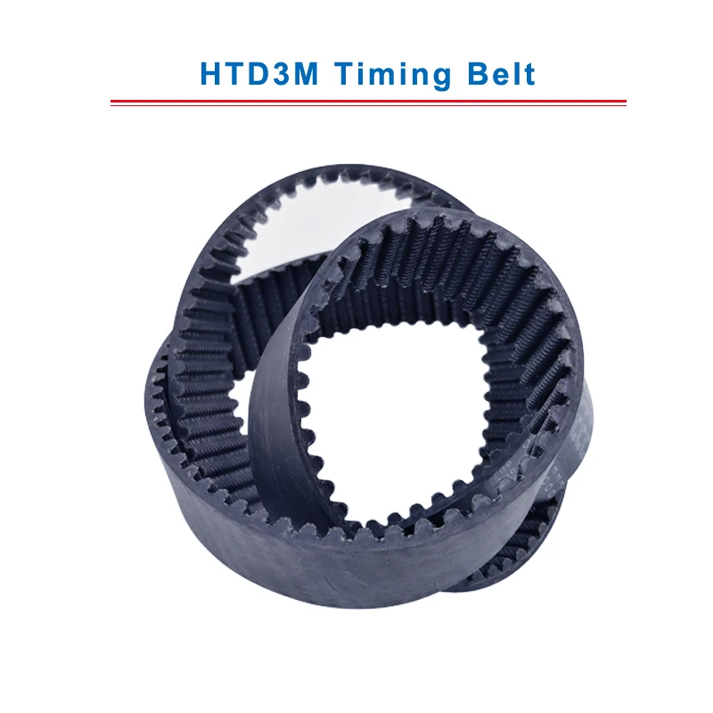 

HTD3M Timing Belt with circular teeth 3M-789/792/801/804/810/813/816/822/825/837 teeth pitch 3mm belt width 10/15 mm