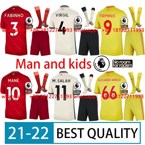 

2021-2022 Top Quality Diogo J. FIRMINO 21 22 LiverpoolES Football Jerseys M. SALAH MANE FIRMINO VIRGIL KEITA THIAGO LFCs Shirt