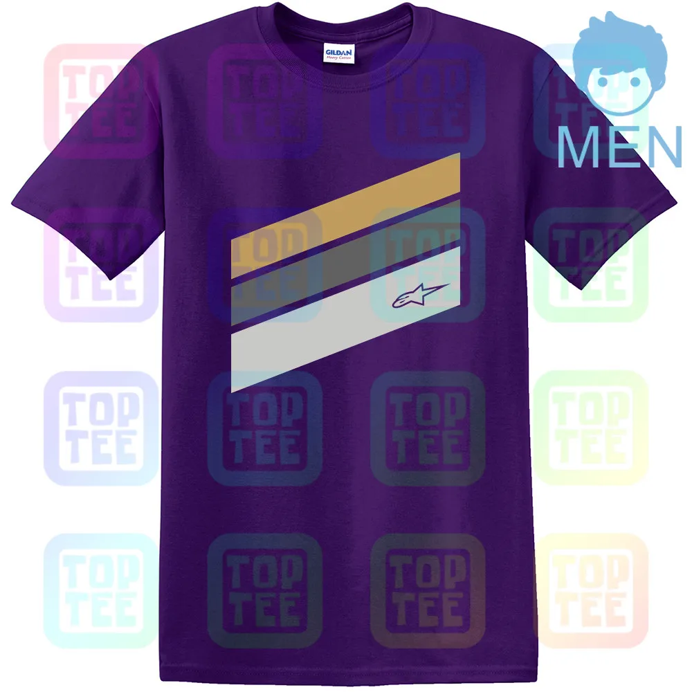 MEN-PURPLE Альпийская звезда бектон футболка черный хлопок мужская Мотокросс MX - Цвет: MEN-PURPLE