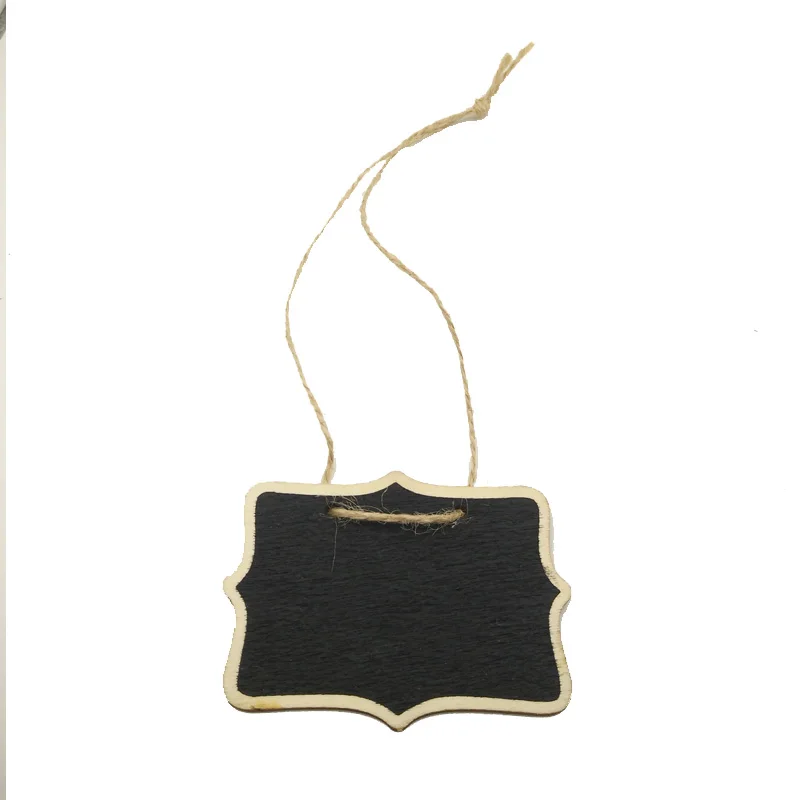 

10Pcs/lot wedding decoration Vintage Mini Wood Blackboard Wooden with burlap rope memo Message board for home Party Decoration