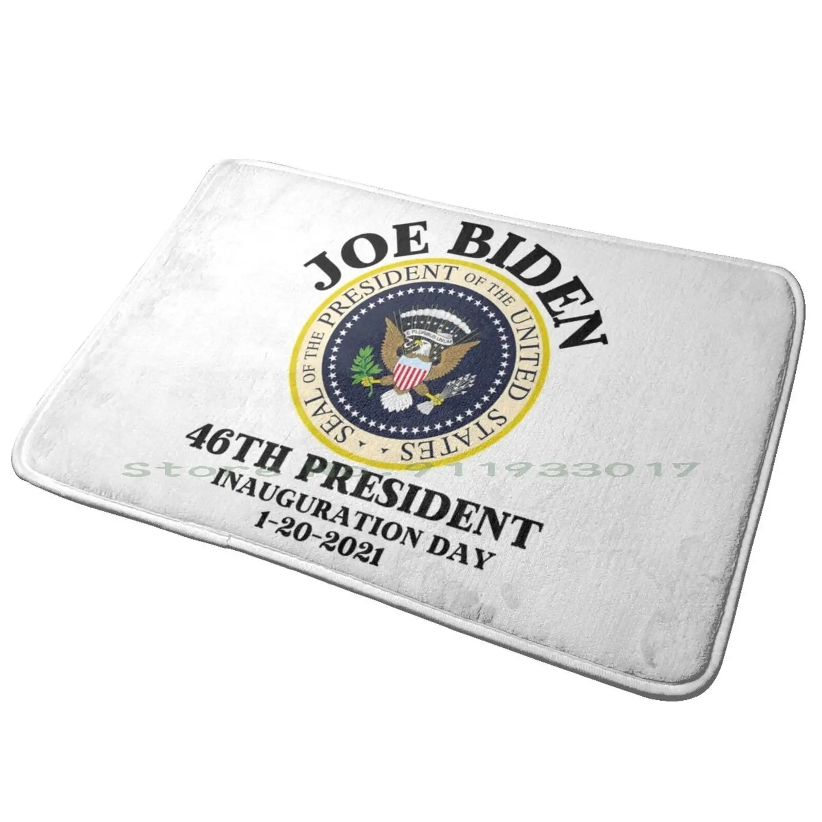 

The 46th President Of The United States Of America Usa Joe Biden Entrance Door Mat Bath Mat Rug Abstract Background Baroque